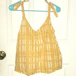 White and yellow tank top